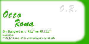 otto rona business card